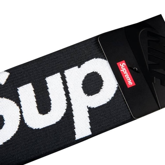Nike x Supreme SS21 Lightweight Crew Socks (Black/White)